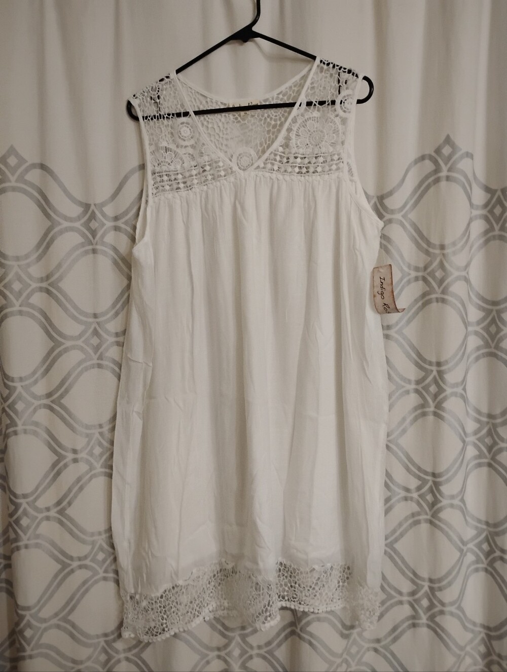 Indigo Rose, White Summer Dress